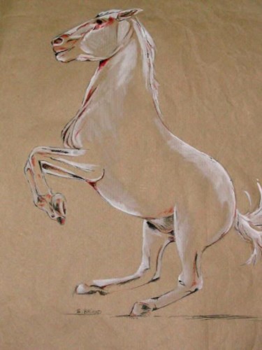 Peinture intitulée "Le Salut" par Sylvie Briand, Œuvre d'art originale, Huile