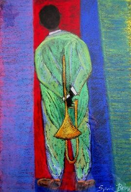 Peinture intitulée "L'entrée de l'Artis…" par Sylvie Briand, Œuvre d'art originale