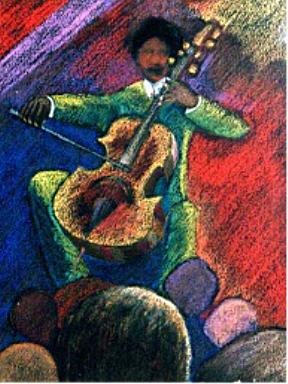 Peinture intitulée "Le violoniste" par Sylvie Briand, Œuvre d'art originale