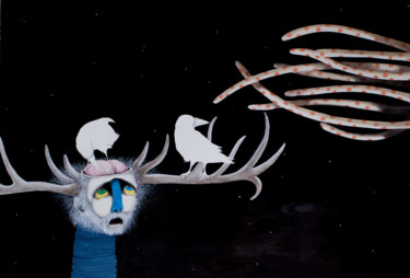 Peinture intitulée "Brain Storming" par Sisso, Œuvre d'art originale, Acrylique