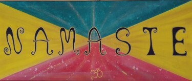 Painting titled "Namasté Rasta" by Sista Christ'Elle, Original Artwork, Acrylic