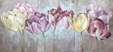 "Les tulipes" başlıklı Tablo Larisa Caloin tarafından, Orijinal sanat, Petrol