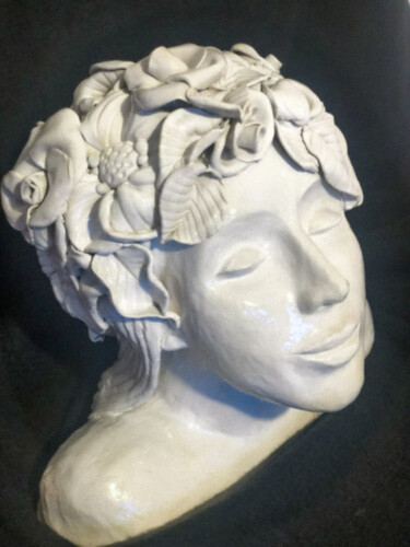 Sculpture titled "Le baiser" by Larisa Caloin, Original Artwork, Clay