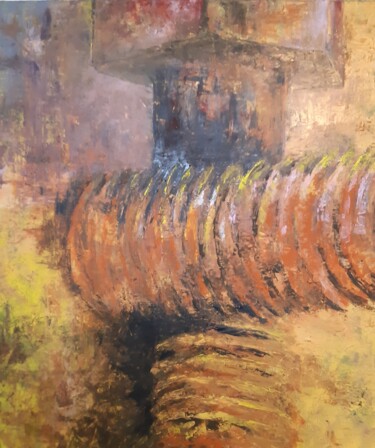 Schilderij getiteld "Desarrollismo" door Sito, Origineel Kunstwerk, Acryl Gemonteerd op Frame voor houten brancard