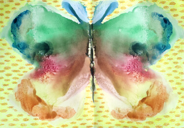 Картина под названием "Бабочка-1" - Sitora Brejneva, Подлинное произведение искусства, Акварель