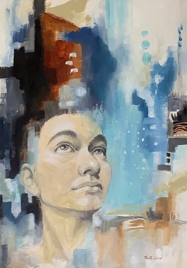 Painting titled "Hope" by Siu Chong Law Luo Shao Zhuang, Original Artwork, Oil