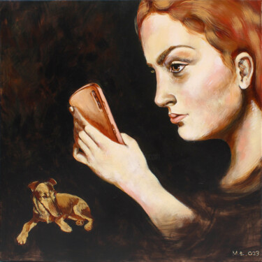 Malarstwo zatytułowany „Dostrzeż” autorstwa Małgorzata Łodygowska, Oryginalna praca, Akryl Zamontowany na Drewniana rama nos…
