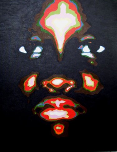 Peinture intitulée "Black Brut" par Sixbands, Œuvre d'art originale, Huile