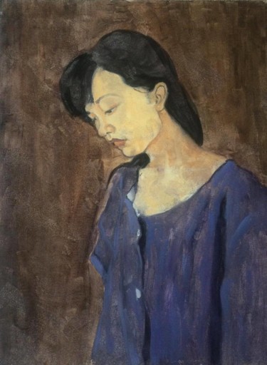 Pittura intitolato "Self Portrait" da Siyu Sun, Opera d'arte originale, Olio