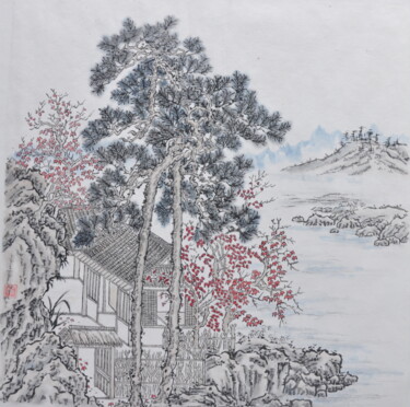 Malerei mit dem Titel "Peinture chinoise p…" von Siyuan Li, Original-Kunstwerk, Tinte