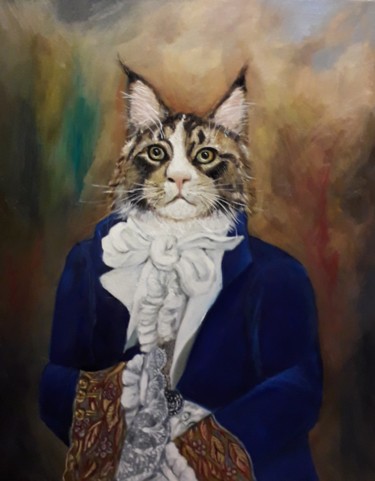 Картина под названием ""Хозяин"" - Инна Сизова, Подлинное произведение искусства, Масло