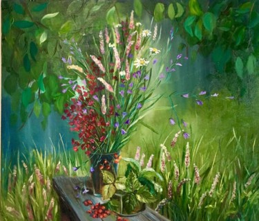 Peinture intitulée ""Лесная свежесть"" par Inna Sizova, Œuvre d'art originale, Huile