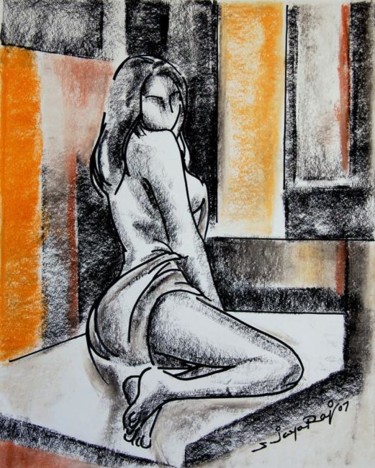 Drawing titled "Figurative-4" by Jayaraj S, Original Artwork
