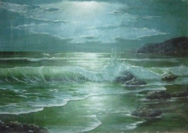 Painting titled "море" by En, Original Artwork, Oil