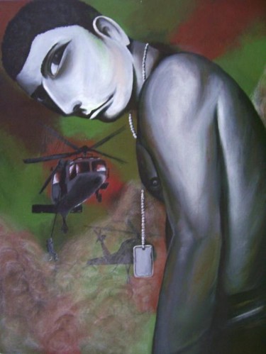 Painting titled "War" by Sarah Johnson, Original Artwork