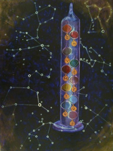 Painting titled "Cosmology" by Sarah Johnson, Original Artwork