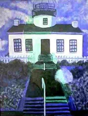 Painting titled "Cabrillo Lighthouse" by Sarah Johnson, Original Artwork, Other