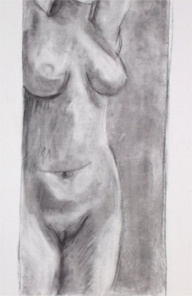 Drawing titled "Frontal Figure" by Sarah Johnson, Original Artwork