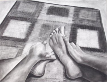 Drawing titled "Hand and Foot Study" by Sarah Johnson, Original Artwork