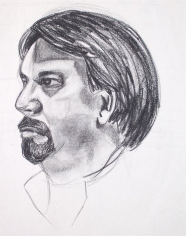 Drawing titled "Facial Study" by Sarah Johnson, Original Artwork