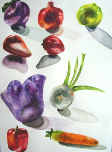 Painting titled "Fruit and Vegetable…" by Sarah Johnson, Original Artwork