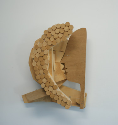 Sculpture intitulée "kiss" par Sjoukje Gootjes, Œuvre d'art originale, Bois