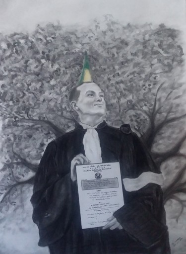 Drawing titled "Graduación" by Soukaina El Idrissi, Original Artwork, Graphite
