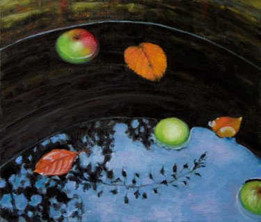 Pittura intitolato "Apples" da Vladimir Skalkin, Opera d'arte originale, Olio