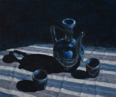 Malerei mit dem Titel "Still life with a b…" von Vladimir Skalkin, Original-Kunstwerk, Öl