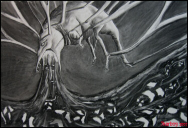 Drawing titled "Haunted Dreams" by Skarbog, Original Artwork, Other