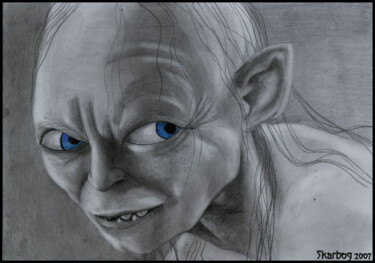 Drawing titled "Gollum" by Skarbog, Original Artwork, Other