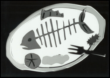 Drawing titled "Food photogram" by Skarbog, Original Artwork, Other