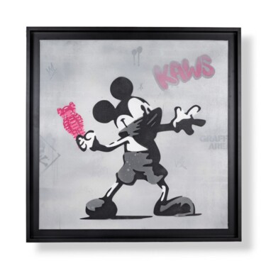 绘画 标题为“Mickey Spread Art -…” 由Ske, 原创艺术品, 丙烯 安装在木质担架架上