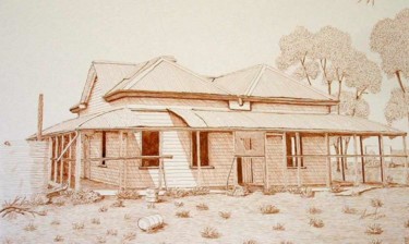 Drawing titled "Old Ardoch Homestea…" by Outback Sketch Artist, Original Artwork