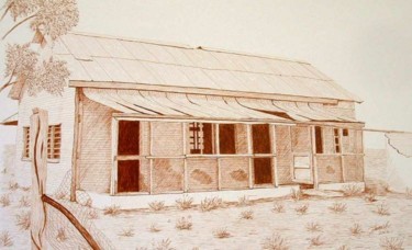 Drawing titled "Old Ardoch Quarters…" by Outback Sketch Artist, Original Artwork