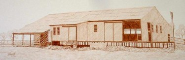 Drawing titled "Woolshed South West…" by Outback Sketch Artist, Original Artwork