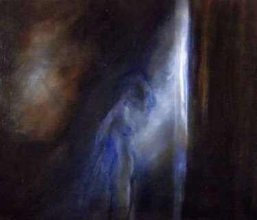 Pittura intitolato "devant la fenêtre" da Skipp Von Danzig, Opera d'arte originale, Olio Montato su Telaio per barella in le…