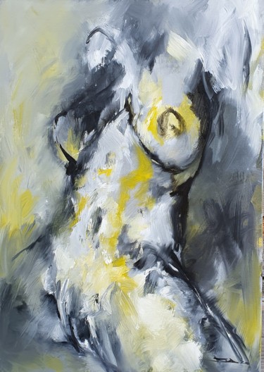 Картина под названием "Bodyscape 08092020" - Skipp Von Danzig, Подлинное произведение искусства, Масло Установлен на Деревян…