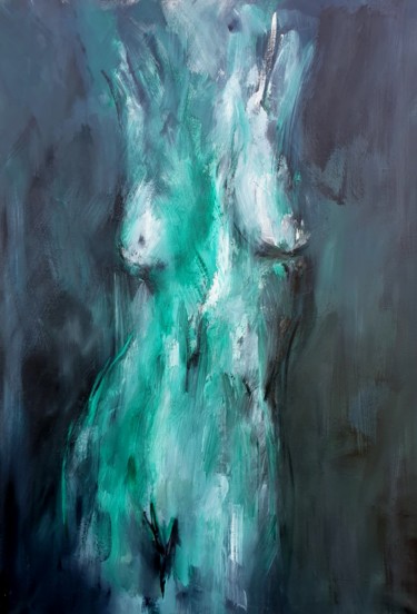 Painting titled "Bodyscape "Tree of…" by Skipp Von Danzig, Original Artwork, Oil