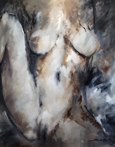 Schilderij getiteld "Venus #2" door Skipp Von Danzig, Origineel Kunstwerk, Olie