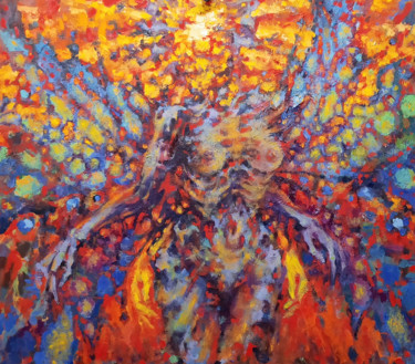 Картина под названием "Apocalypticа" - Sergey Sklyarov (Sklyar), Подлинное произведение искусства, Масло Установлен на Дерев…