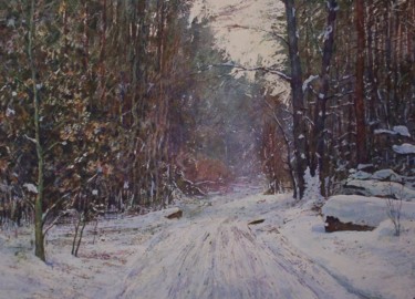 Картина под названием "Выпал снег" - Mikola Skobelskiy, Подлинное произведение искусства