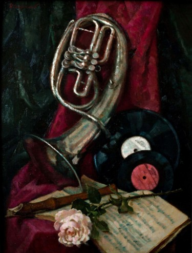 Painting titled "Serenade" by Igor Skorikov, Original Artwork, Oil