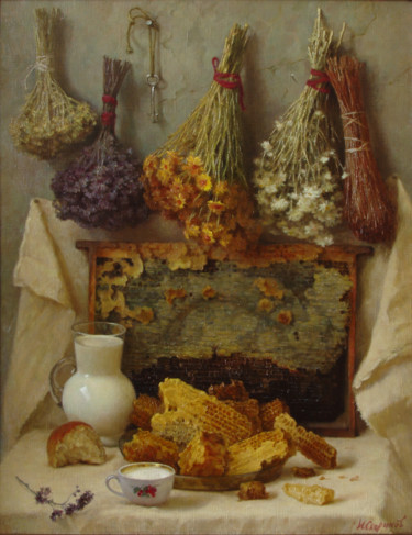 Peinture intitulée "Honey and milk" par Igor Skorikov, Œuvre d'art originale, Huile