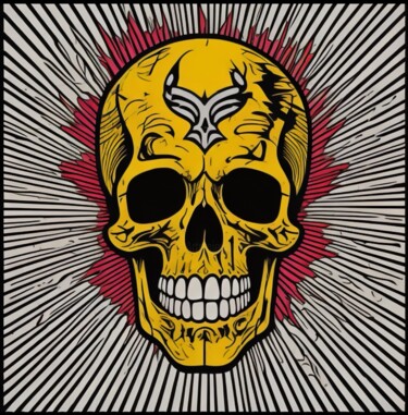 Druckgrafik mit dem Titel "skullpop series #081" von Skullvers3, Original-Kunstwerk, Digitaldruck