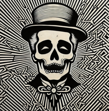 Prenten & gravures getiteld "skullpop series #068" door Skullvers3, Origineel Kunstwerk, 2D Digital Work
