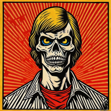 Druckgrafik mit dem Titel "skullpop series #093" von Skullvers3, Original-Kunstwerk, 2D digitale Arbeit