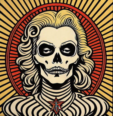 Incisioni, stampe intitolato "skullpop series #006" da Skullvers3, Opera d'arte originale, Lavoro digitale 2D