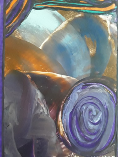 Digital Arts titled "Planet swirl" by Heather Prosser, Original Artwork, Encaustic