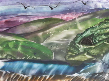 Digital Arts titled "Snake cave" by Heather Prosser, Original Artwork, Encaustic